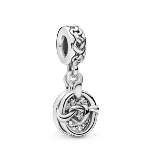 (imagen para) Charm Colgante PANDORA en plata de ley Corazones Anudados - 798095CZ