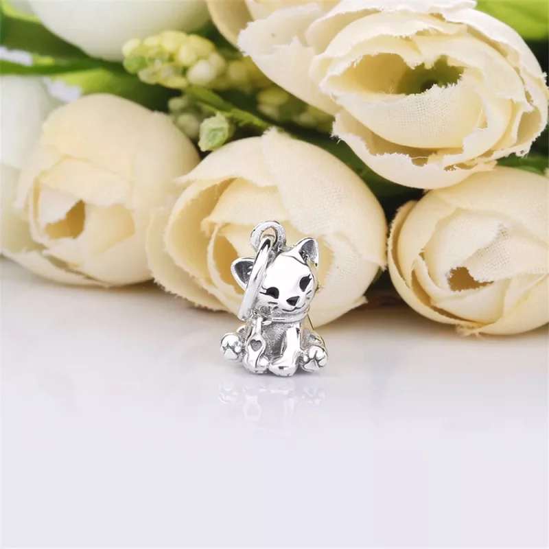 (imagen para) Charm Colgante PANDORA en plata de ley Gato - 798011EN16 - Ver 2