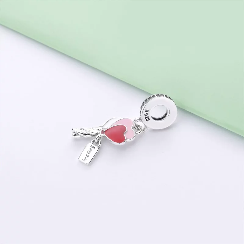 (imagen para) Charm Colgante PANDORA en plata de ley Globos de Corazón - 798076CZ - Ver 3