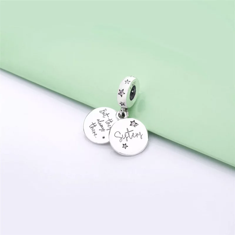 (imagen para) Charm Colgante PANDORA en plata de ley Hermanas Para Siempre - 798012FPC - Ver 3