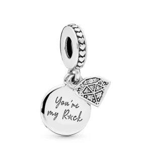 (imagen para) Charm Colgante PANDORA en plata de ley Mi Roca - 798102CZ