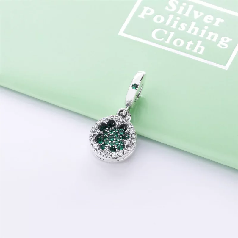 (imagen para) Charm Colgante PANDORA en plata de ley Trébol Brillante - 797906NRGMX - Ver 2