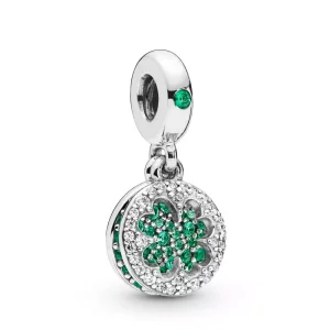 (imagen para) Charm Colgante PANDORA en plata de ley Trébol Brillante - 797906NRGMX