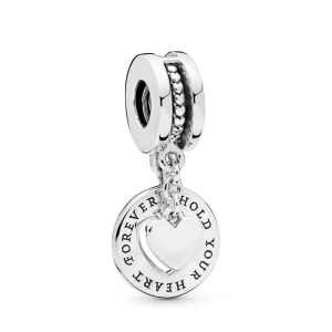 (imagen para) Charm colgante PANDORA Mantenga su corazón partido 798115