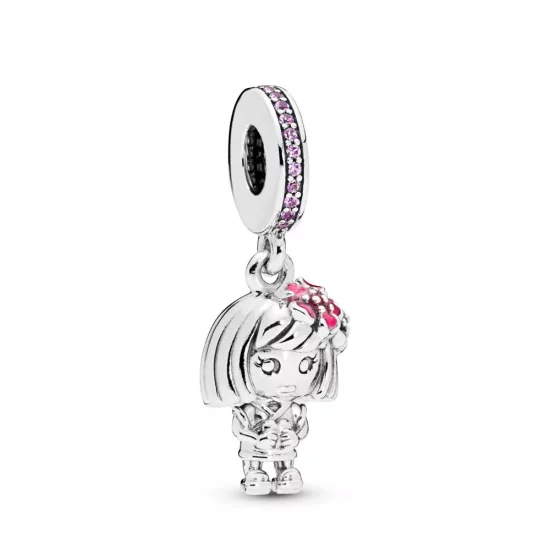(imagen para) Charm colgante PANDORA Niña de las flores chino 798114SSP