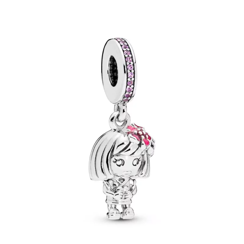 (imagen para) Charm colgante PANDORA Niña de las flores chino 798114SSP