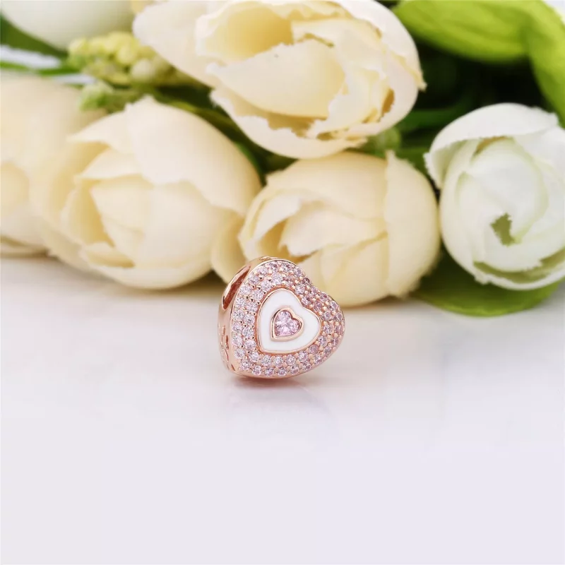 (imagen para) Charm en Pandora Rose Corazones Sobre Corazones - 788097NPR - Ver 3
