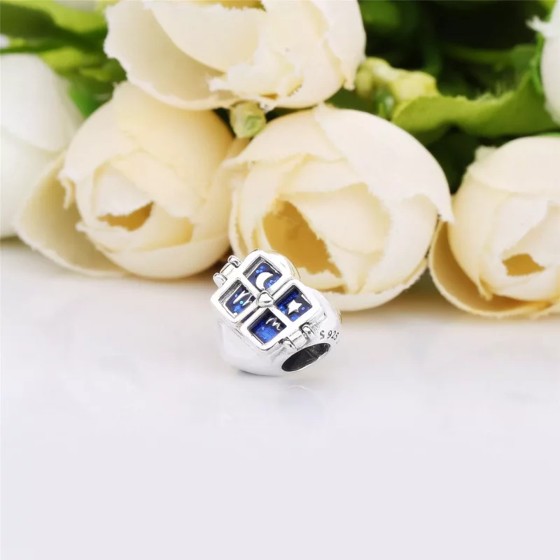(imagen para) Charm PANDORA en plata de ley Corazón con Ventana - 798006EN63 - Ver 3
