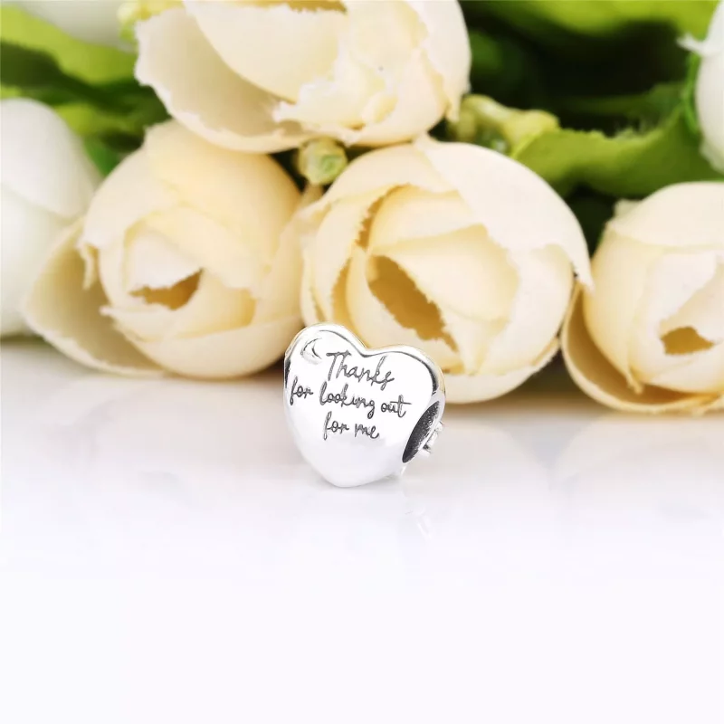 (imagen para) Charm PANDORA en plata de ley Corazón con Ventana - 798006EN63 - Ver 4