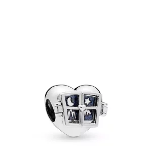 (imagen para) Charm PANDORA en plata de ley Corazón con Ventana - 798006EN63