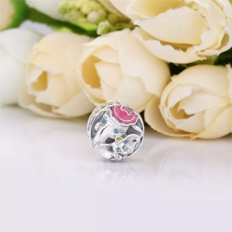 (imagen para) Charm PANDORA en plata de ley Dumbo y Sra. Jumbo - 797850ENMX - Ver 2
