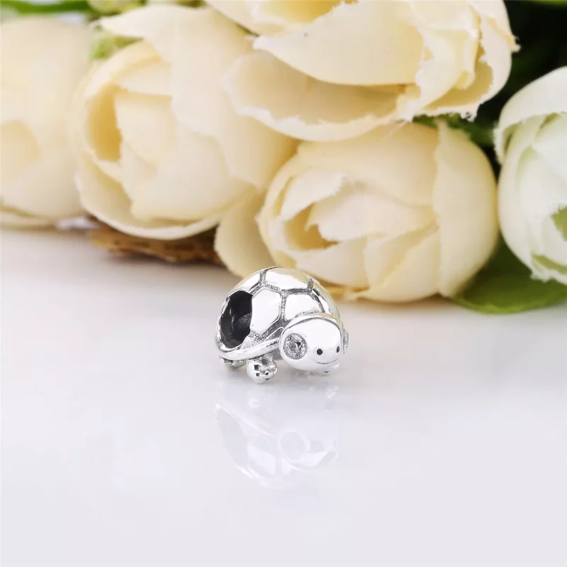 (imagen para) Charm PANDORA en plata de ley Tortuga con ojos Brillantes - 797878CZ - Ver 2