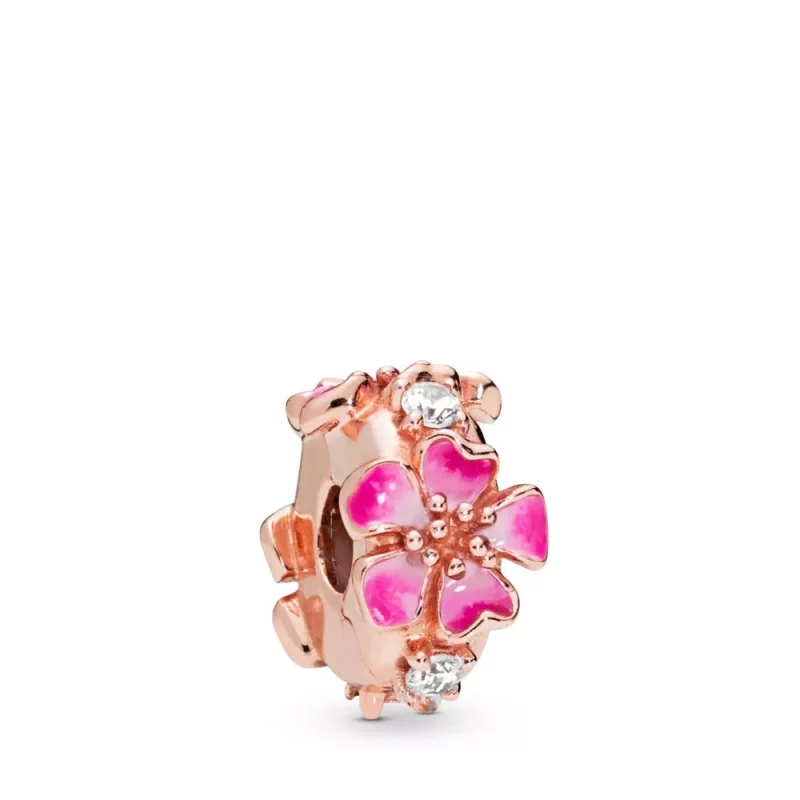(imagen para) Clip colgante PANDORA Flor de flor de durazno 788099CZ