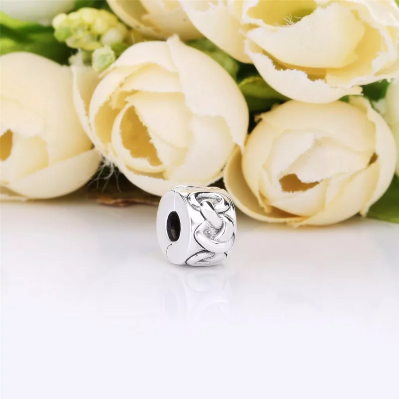(imagen para) Clip PANDORA en plata de ley Corazones Anudados - 798035 - Ver 2
