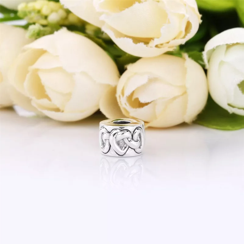 (imagen para) Clip PANDORA en plata de ley Corazones Anudados - 798035 - Ver 3