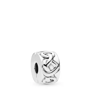 (imagen para) Clip PANDORA en plata de ley Corazones Anudados - 798035
