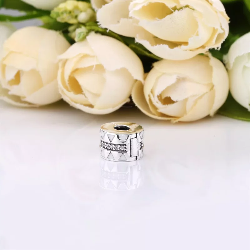 (imagen para) Clip PANDORA en plata de ley Líneas Brillantes - 798067CZ - Ver 3
