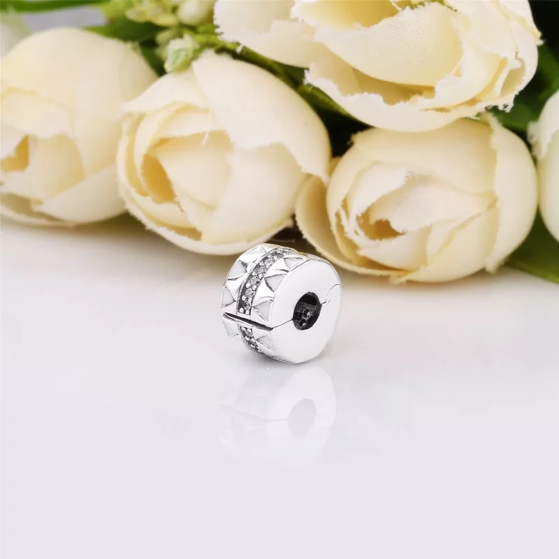 (imagen para) Clip PANDORA en plata de ley Líneas Brillantes - 798067CZ - Ver 4