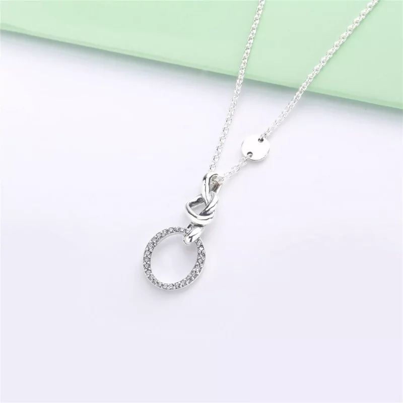 (imagen para) Collar PANDORA Corazón anudado 398078CZ - Ver 2