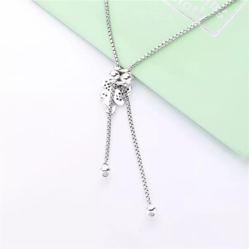 (imagen para) Collar PANDORA Deslumbrante y Bailando Mariposas 397911CZ - Ver 3