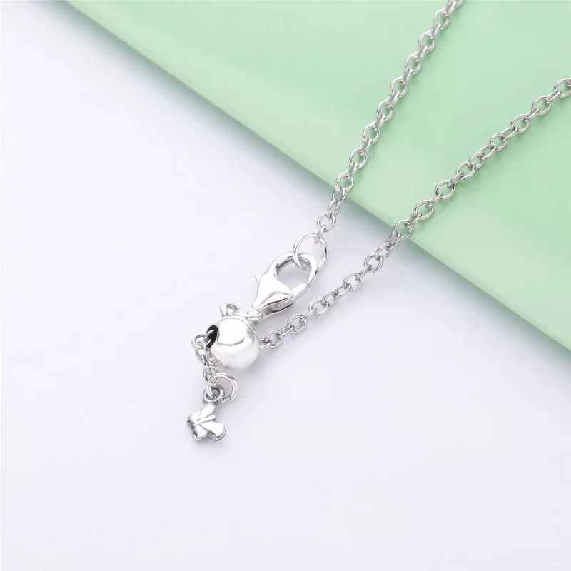 (imagen para) Collar PANDORA en plata de ley Mariposa Brillante Rosa - 397931NCCMX-50 - Ver 4