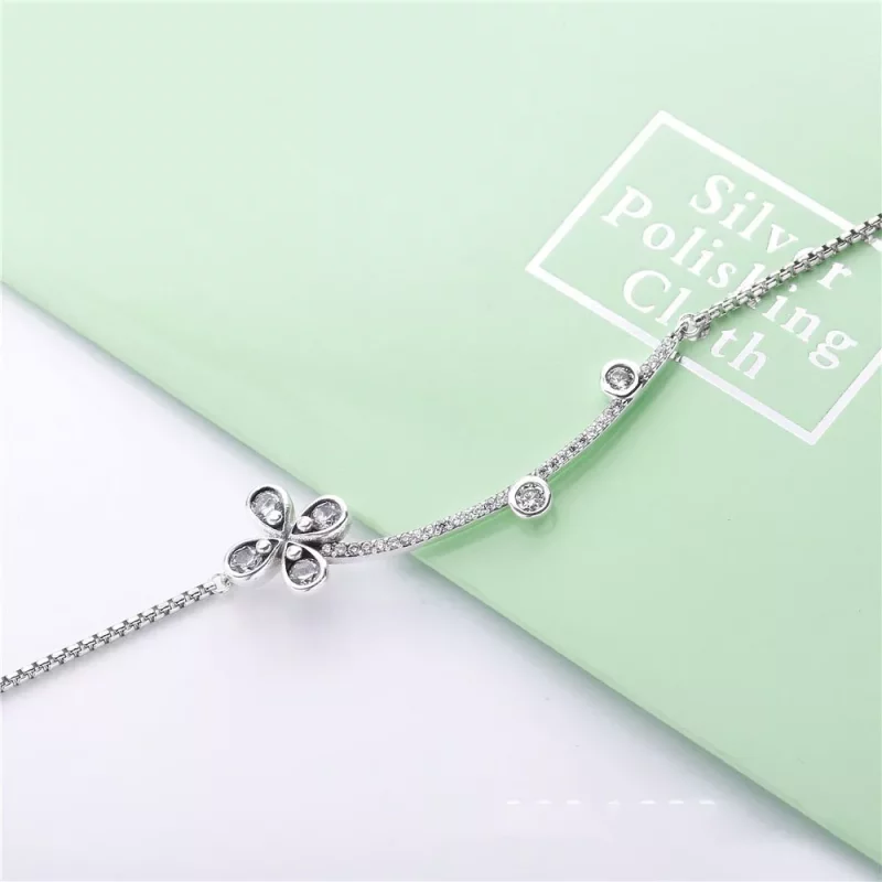 (imagen para) Collar PANDORA Flor de cuatro pétalos 397956CZ - Ver 2