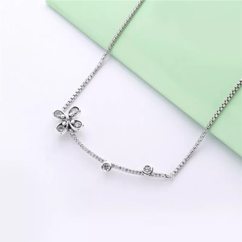 (imagen para) Collar PANDORA Flor de cuatro pétalos 397956CZ - Ver 3
