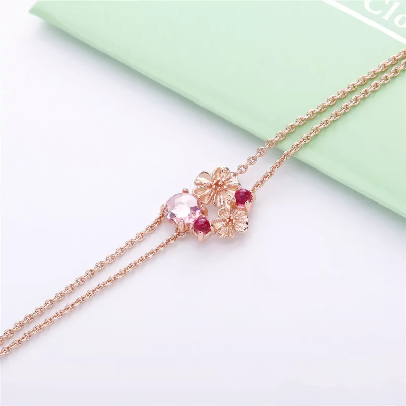 (imagen para) Collar PANDORA Flor de flor de durazno 388101NCC - Ver 3