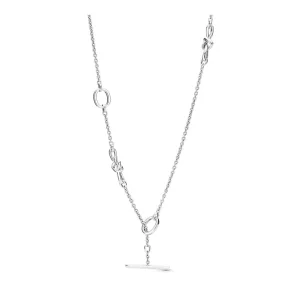 Collar PANDORA Knotted Heart T-Bar 398080 (imagen para) Collar PANDORA Knotted Heart T-Bar 398080