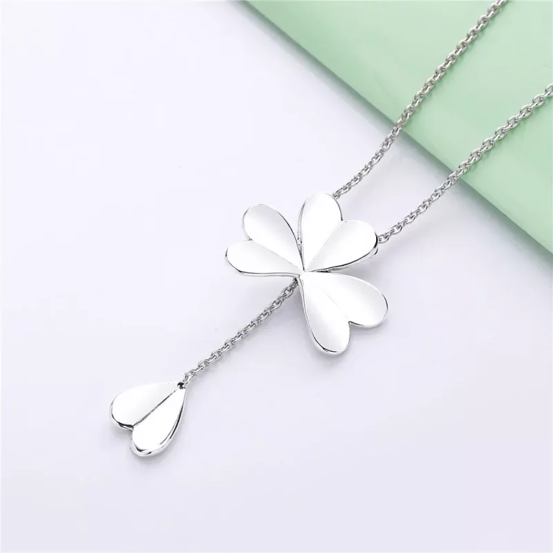 (imagen para) Collar PANDORA Trébol de cuatro hojas afortunado 397925 - Ver 2