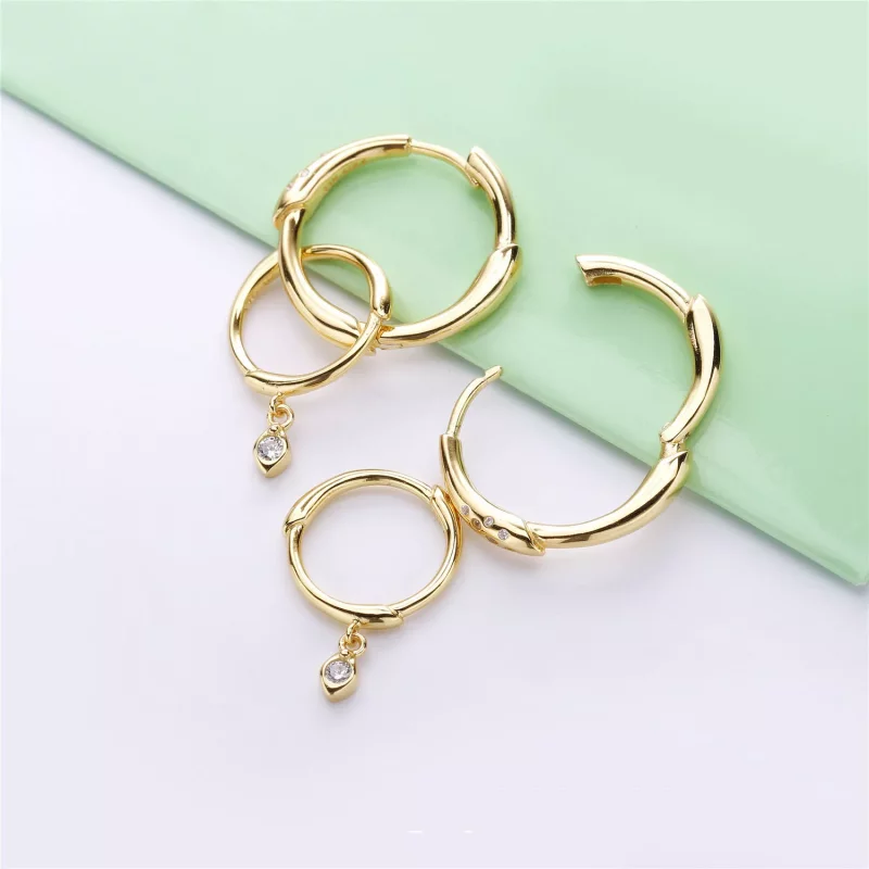 (imagen para) Pendientes de aro en Pandora Shine Tallo de Flor - 267927CZ - Ver 3