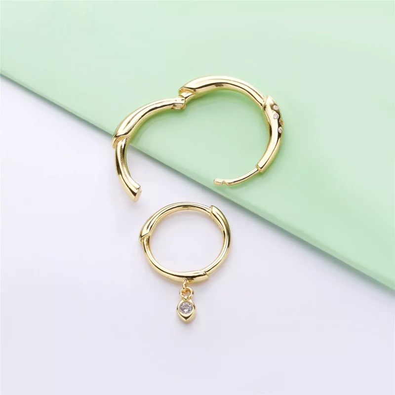 (imagen para) Pendientes de aro en Pandora Shine Tallo de Flor - 267927CZ - Ver 4