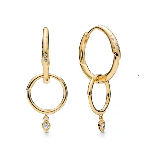 (imagen para) Pendientes de aro en Pandora Shine Tallo de Flor - 267927CZ