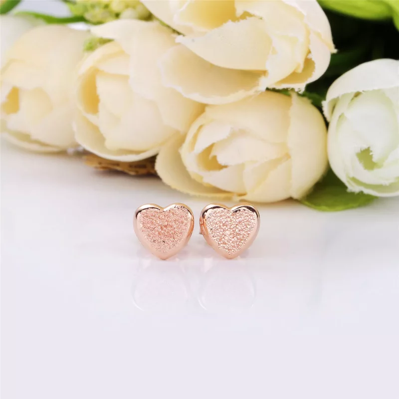 (imagen para) Pendientes en Pandora Rose Corazones Brillantes Mate - 287928 - Ver 2