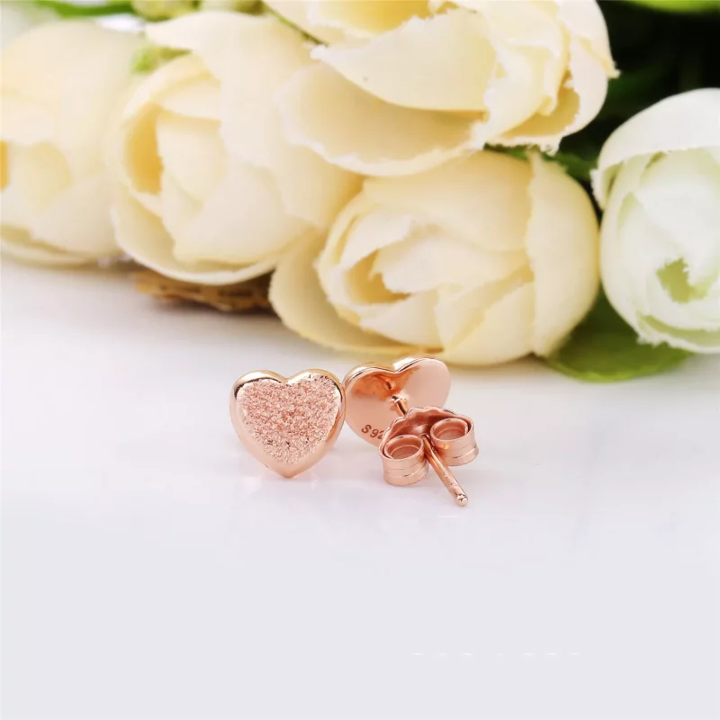 (imagen para) Pendientes en Pandora Rose Corazones Brillantes Mate - 287928 - Ver 3