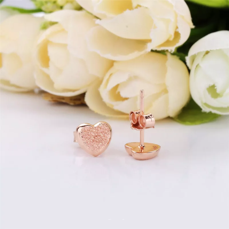 (imagen para) Pendientes en Pandora Rose Corazones Brillantes Mate - 287928 - Ver 4