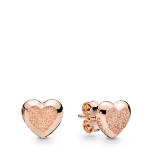 (imagen para) Pendientes en Pandora Rose Corazones Brillantes Mate - 287928