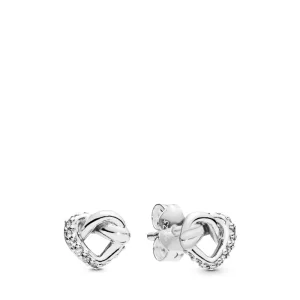(imagen para) Pendientes PANDORA en plata de ley Corazones Anudados - 298019CZ
