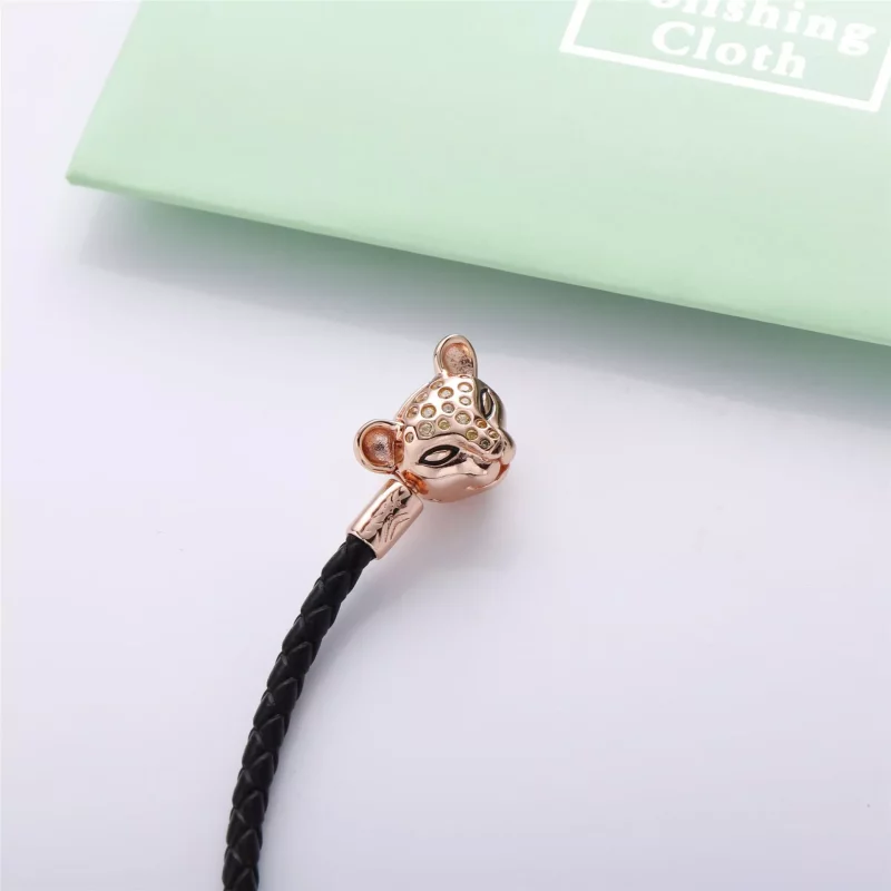 (imagen para) Pulsera Moments en cuero y Pandora Rose Princesa Leona Brillante - 588053CBK-S - Ver 3
