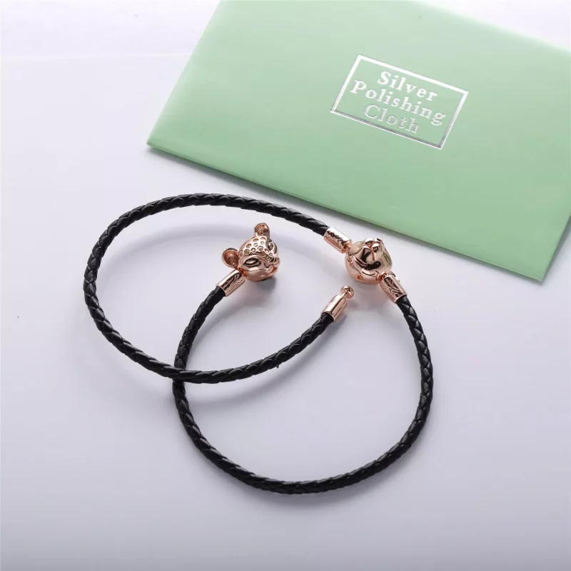 (imagen para) Pulsera Moments en cuero y Pandora Rose Princesa Leona Brillante - 588053CBK-S - Ver 5