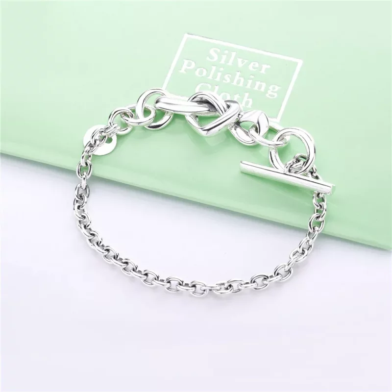 (imagen para) Pulsera PANDORA en plata de ley Corazones Anudados - 598100 - Ver 2