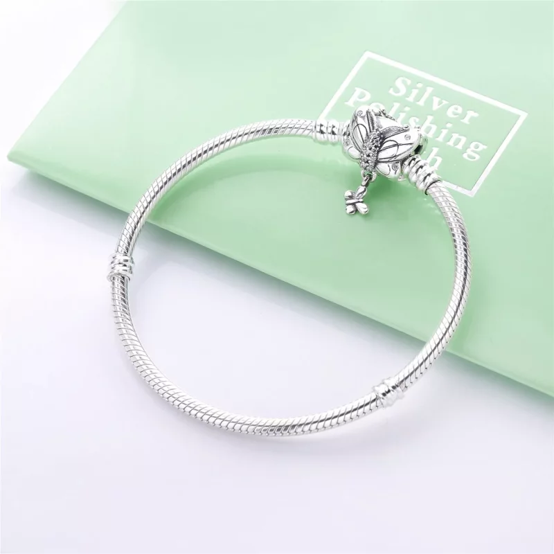 (imagen para) Pulsera PANDORA Moments en plata de ley Cierre Mariposa - 597929CZ - Ver 4