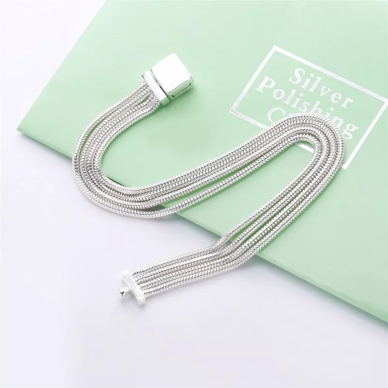 (imagen para) Pulsera Pandora Reflexions en plata de ley Multi cadenas de serpiente - 597943 - Ver 2