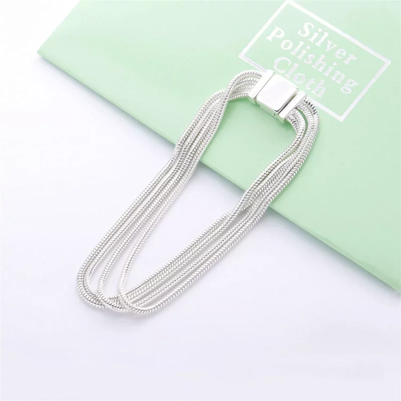 (imagen para) Pulsera Pandora Reflexions en plata de ley Multi cadenas de serpiente - 597943 - Ver 3