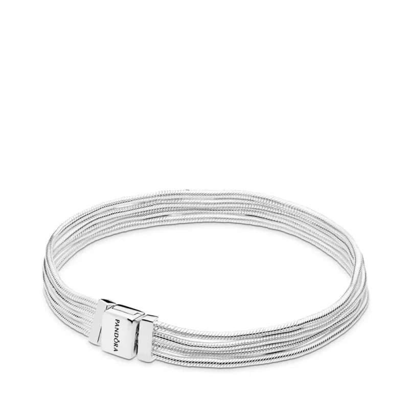 (imagen para) Pulsera Pandora Reflexions en plata de ley Multi cadenas de serpiente - 597943