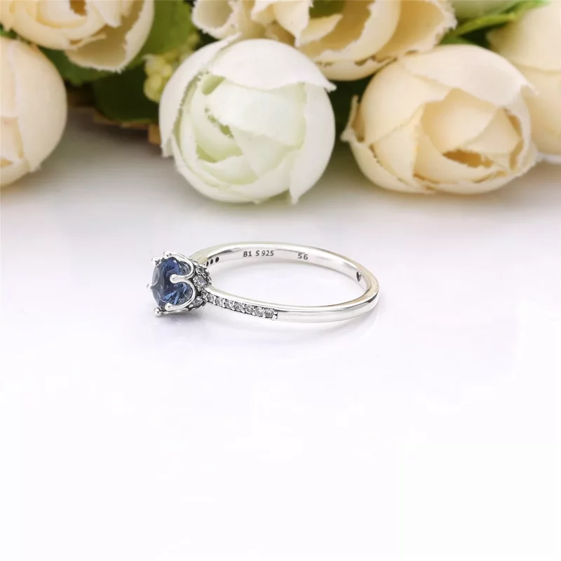 (imagen para) Anillo PANDORA Corona resplandor azul - 198289NSWB - Ver 2