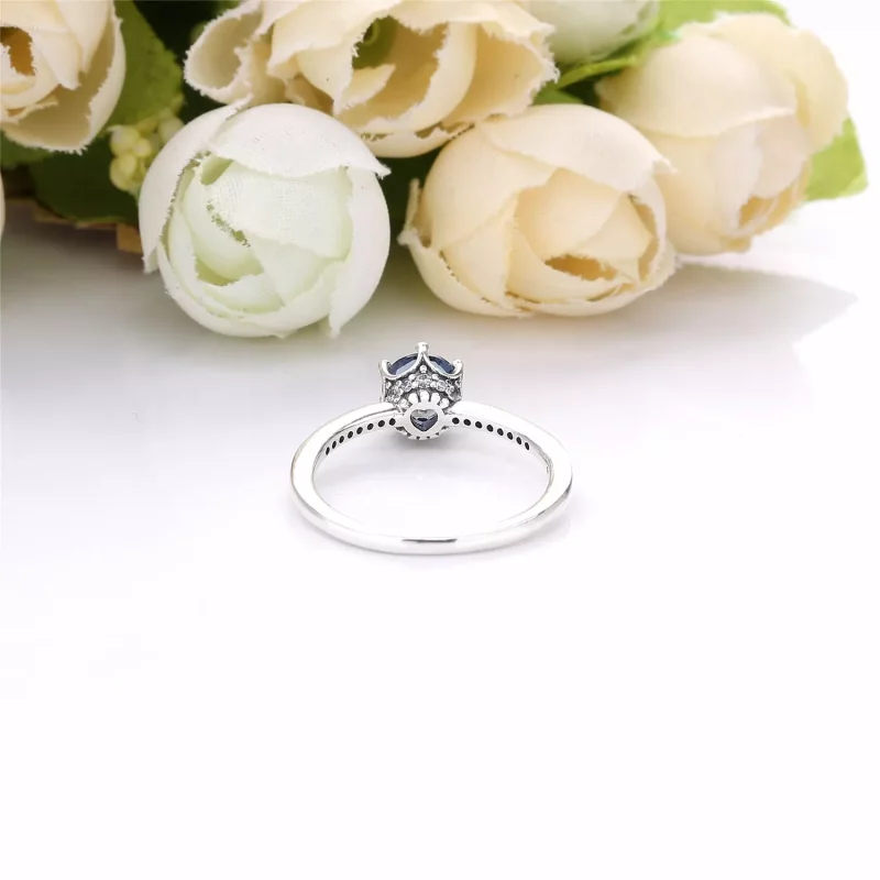(imagen para) Anillo PANDORA Corona resplandor azul - 198289NSWB - Ver 3