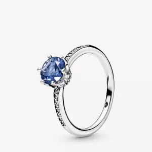 (imagen para) Anillo PANDORA Corona resplandor azul - 198289NSWB