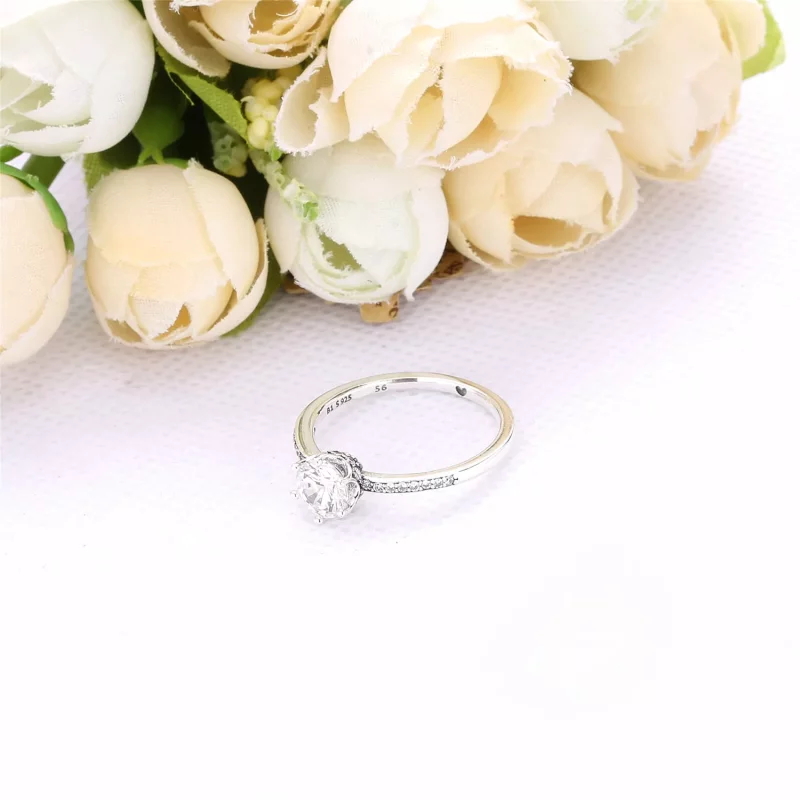 (imagen para) Anillo PANDORA Corona resplandor transparente - 198289CZ - Ver 2