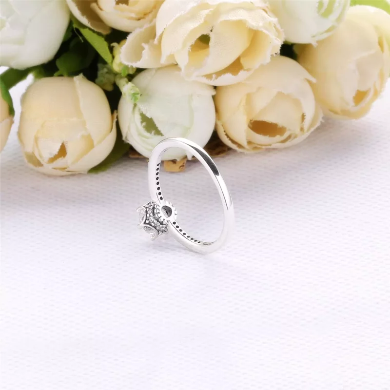(imagen para) Anillo PANDORA Corona resplandor transparente - 198289CZ - Ver 3